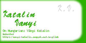 katalin vanyi business card