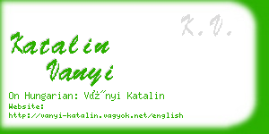 katalin vanyi business card